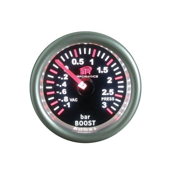 ACT-RELOJ300 Reloj de medición de la presión del turbo BTR negro