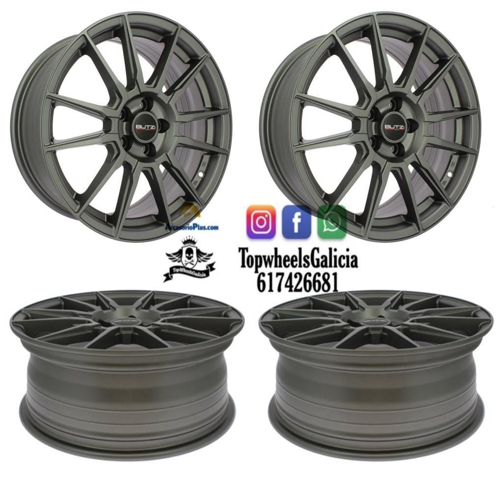 JUEGO 4 LLANTAS BUTZI 8X18 5 X120 ET 35 + ARILLOS 72.6 FLOW FORGED