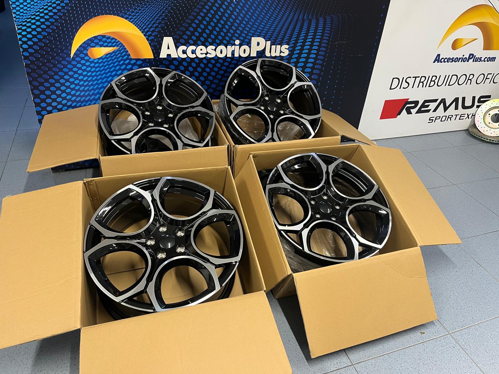 pack 4 llantas 8x 19 5x112 et42 negro + pulido 57.1