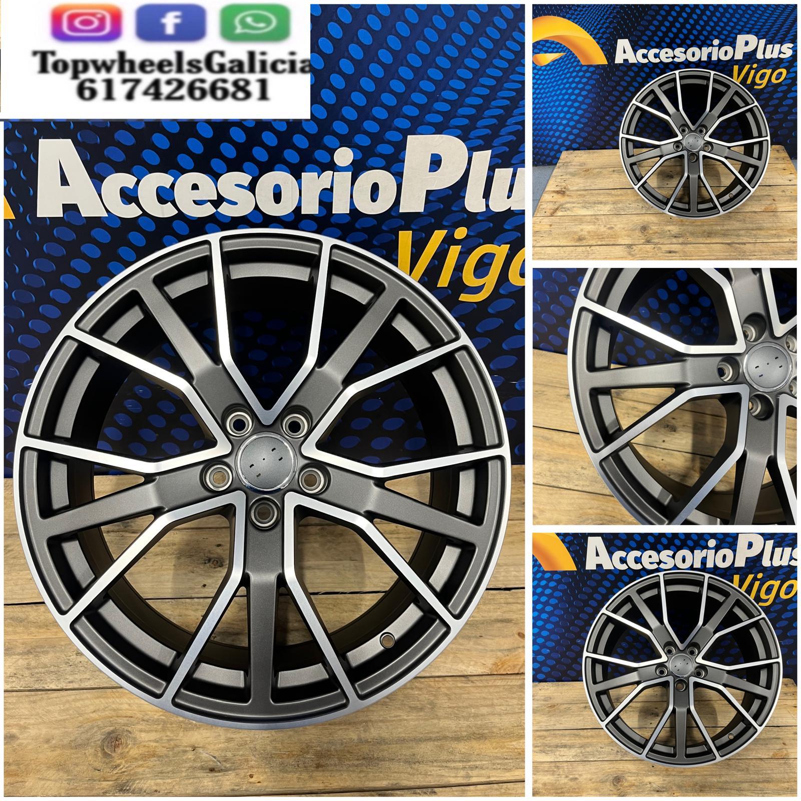kit de 4 llantas look rs6 perf. antracita + pulido  8.5x19 5x112 et40