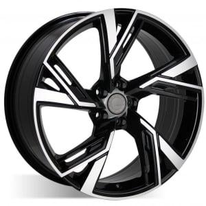 pasck llantas 8x18 5x112 et42 negro +pulido