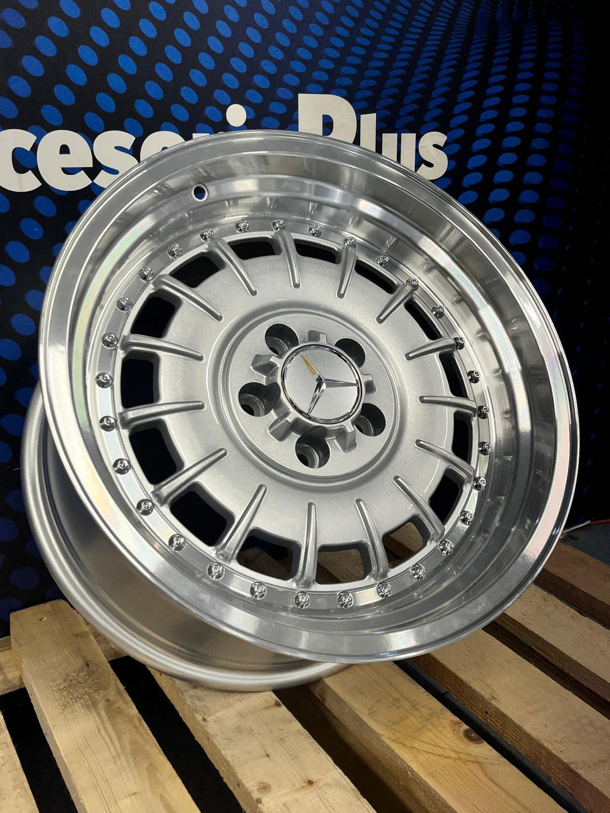 pack llantas 8+9 x17 5x112 et 30 plata+ pulido